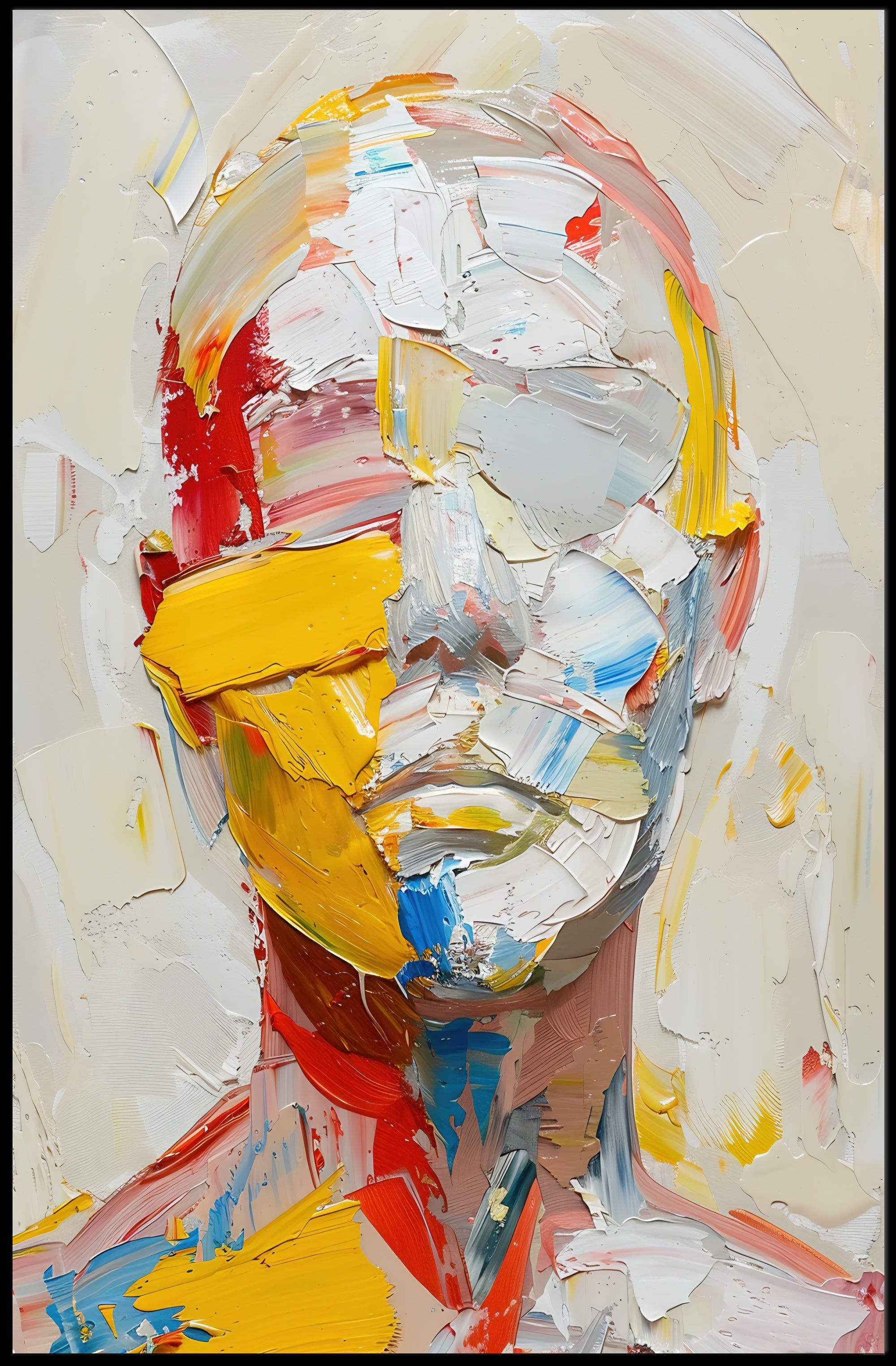 Abstract Human Form Poster with Vibrant Modern Style PosterGoat