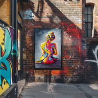 Abstract Human Form in Vibrant Colors - Artistic Poster PosterGoat