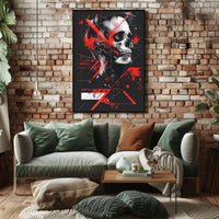 Abstract Human Skull Poster Wall Art for Modern Decor PosterGoat