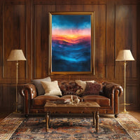 Abstract Landscape with Dramatic Warm and Cool Tones Poster PosterGoat