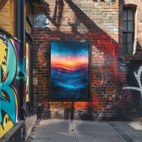 Abstract Landscape with Dramatic Warm and Cool Tones Poster PosterGoat