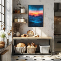 Abstract Landscape with Dramatic Warm and Cool Tones Poster PosterGoat