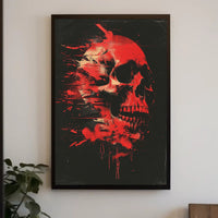 Abstract Skull Art Poster: Modern, Dramatic, and Intense Design PosterGoat