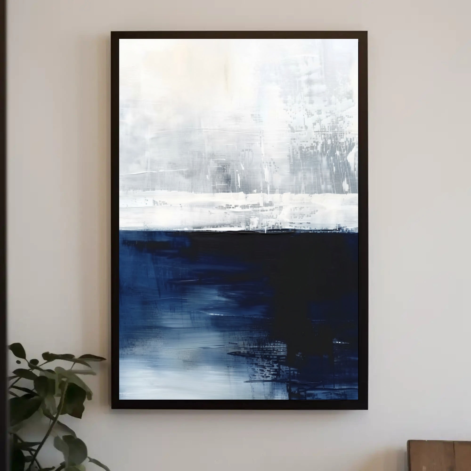 Abstract Tranquil Seascape: Modern Artistic Poster PosterGoat