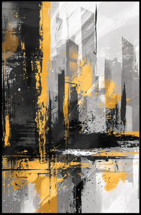 Abstract Urban Skyline Vibrant Colors Art Poster PosterGoat