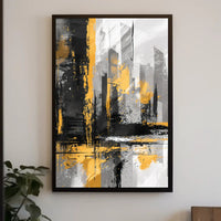 Abstract Urban Skyline Vibrant Colors Art Poster PosterGoat