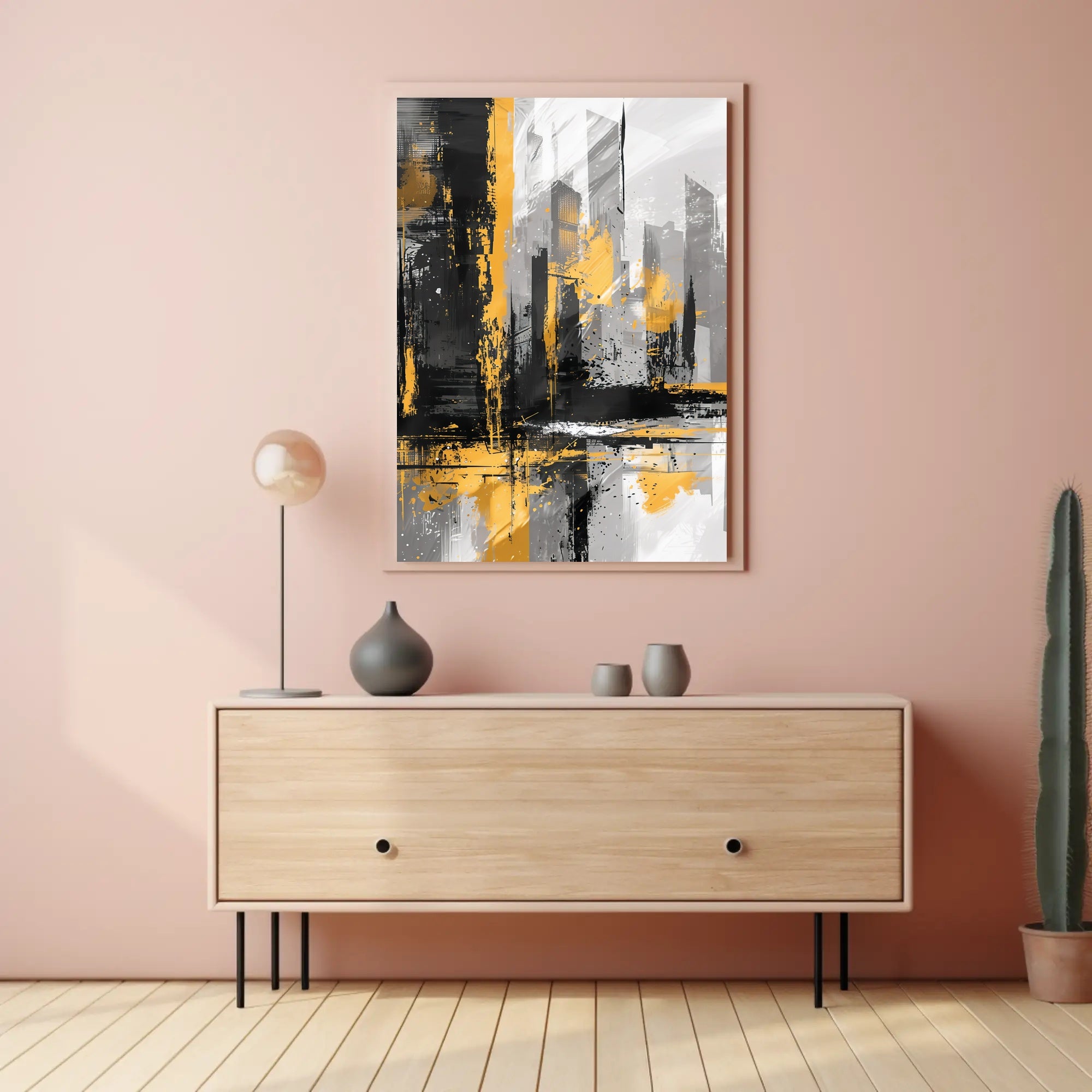 Abstract Urban Skyline Vibrant Colors Art Poster PosterGoat