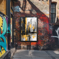 Abstract Urban Skyline Vibrant Colors Art Poster PosterGoat