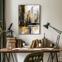 Abstract Urban Skyline Vibrant Colors Art Poster PosterGoat