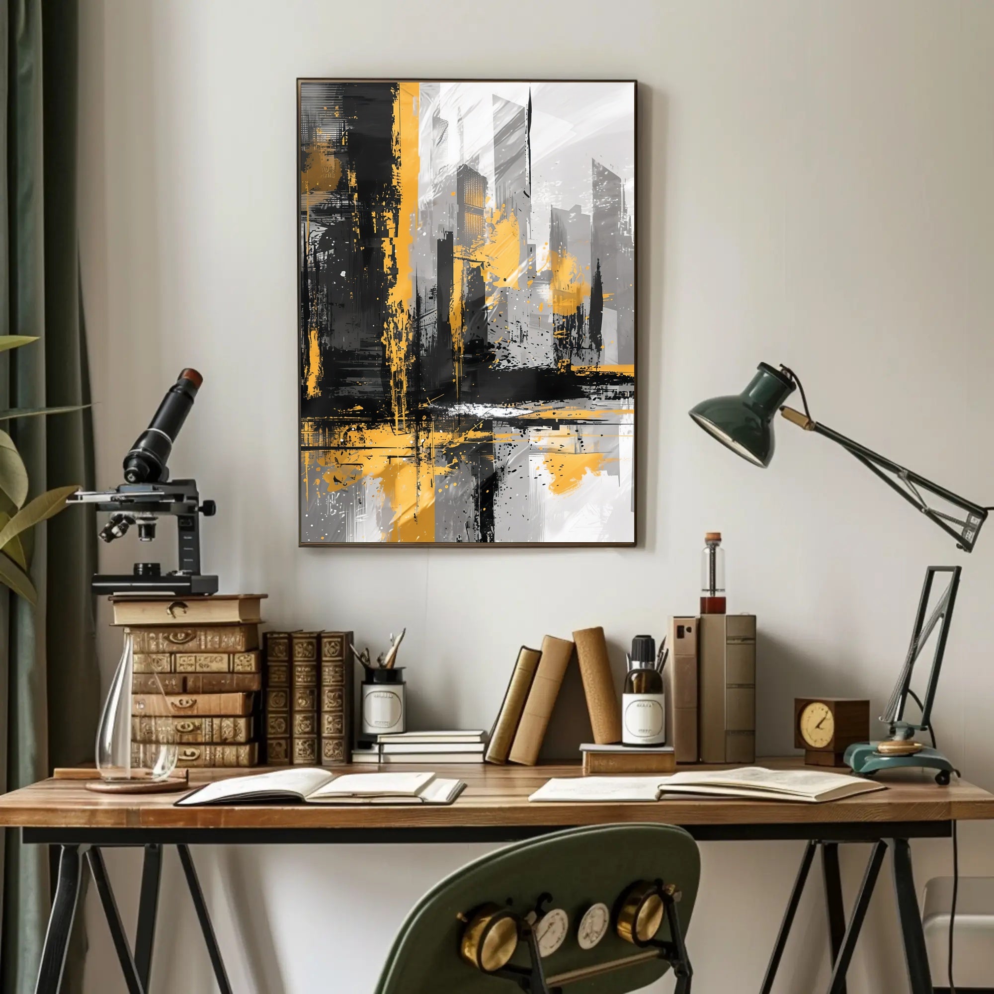Abstract Urban Skyline Vibrant Colors Art Poster PosterGoat