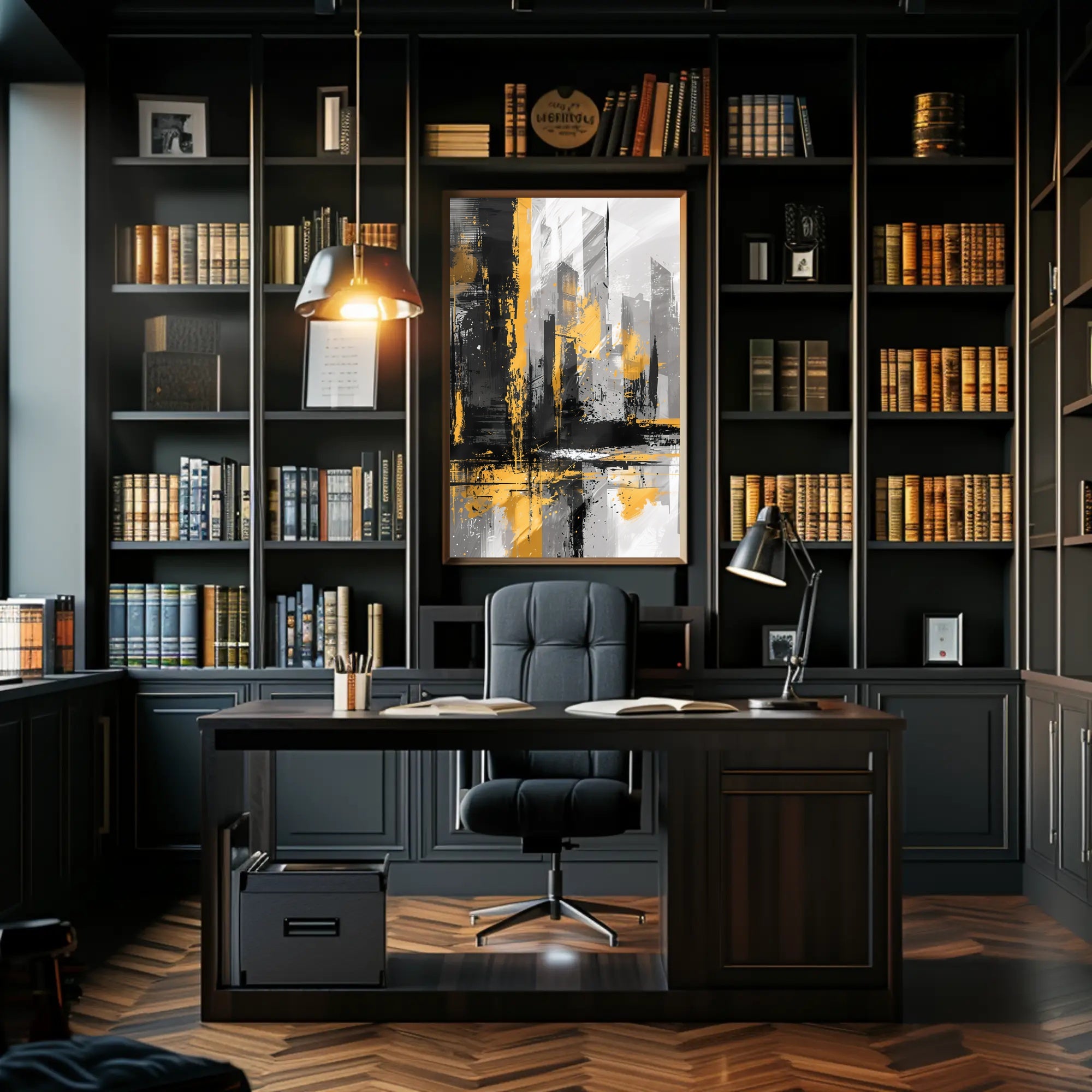 Abstract Urban Skyline Vibrant Colors Art Poster PosterGoat