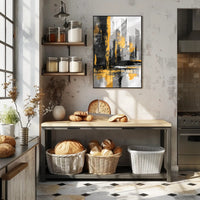 Abstract Urban Skyline Vibrant Colors Art Poster PosterGoat