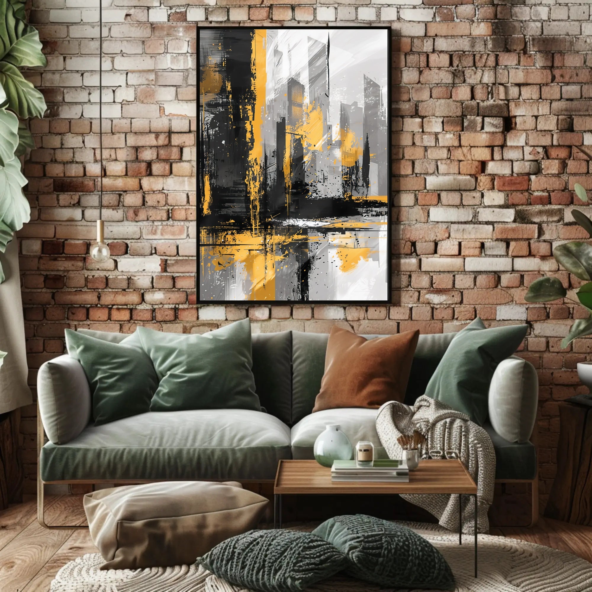 Abstract Urban Skyline Vibrant Colors Art Poster PosterGoat
