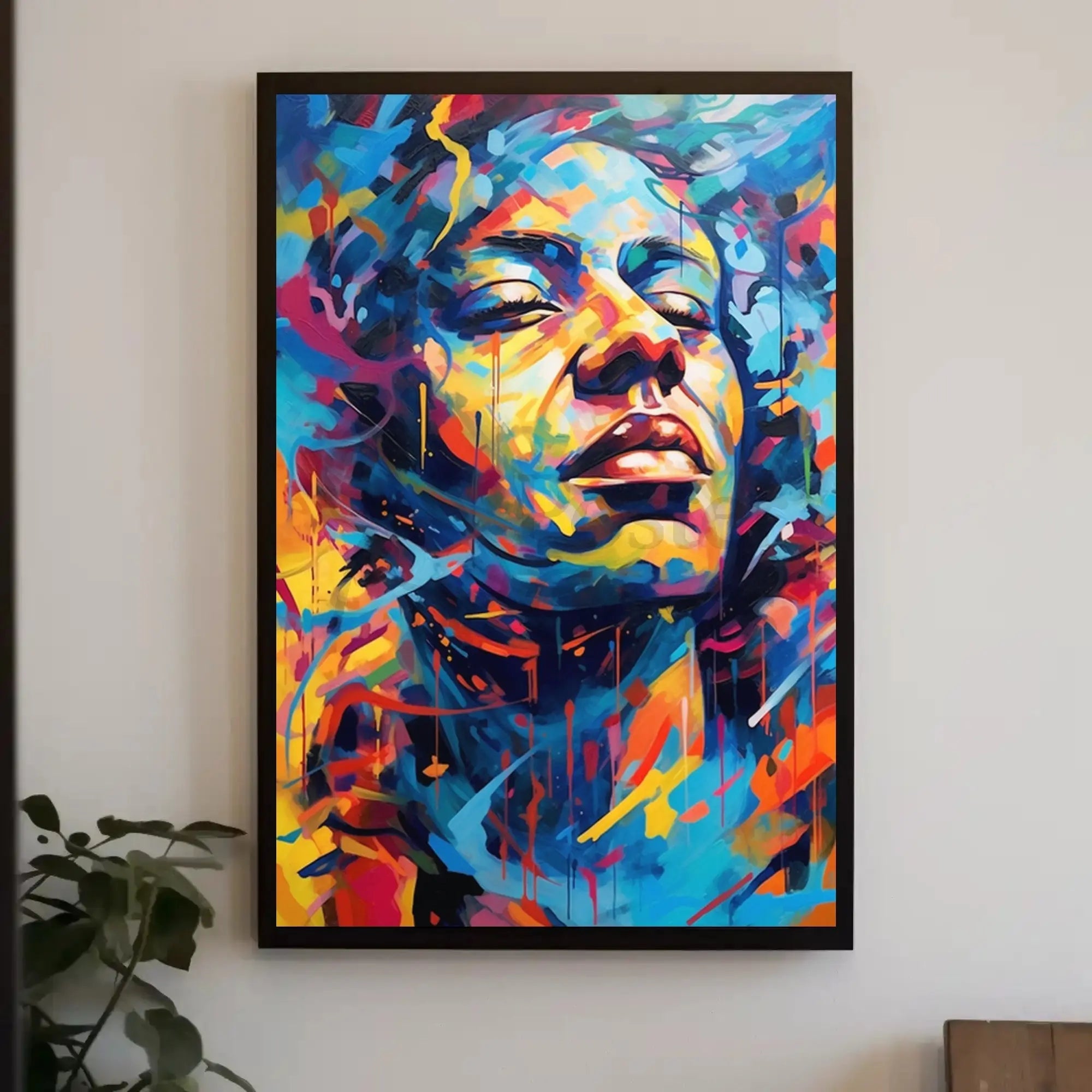 Abstract Vibrant Expression in Modern Artistic Poster PosterGoat