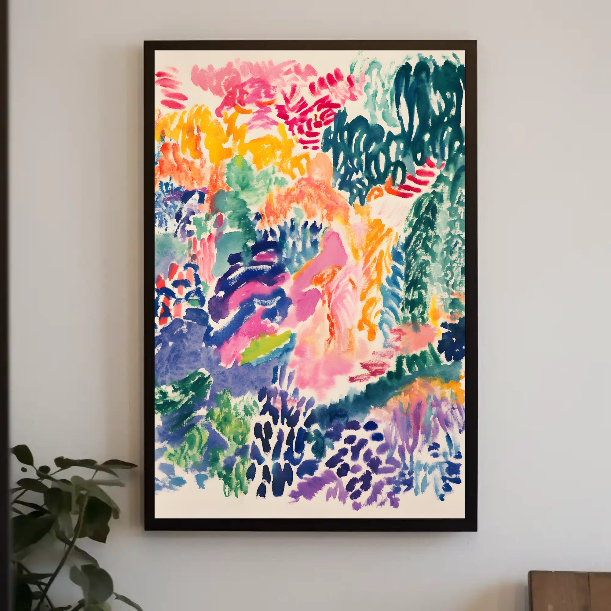 Abstract Vibrant Expressionism Art Print for Artistic, Pop Culture Poster PosterGoat