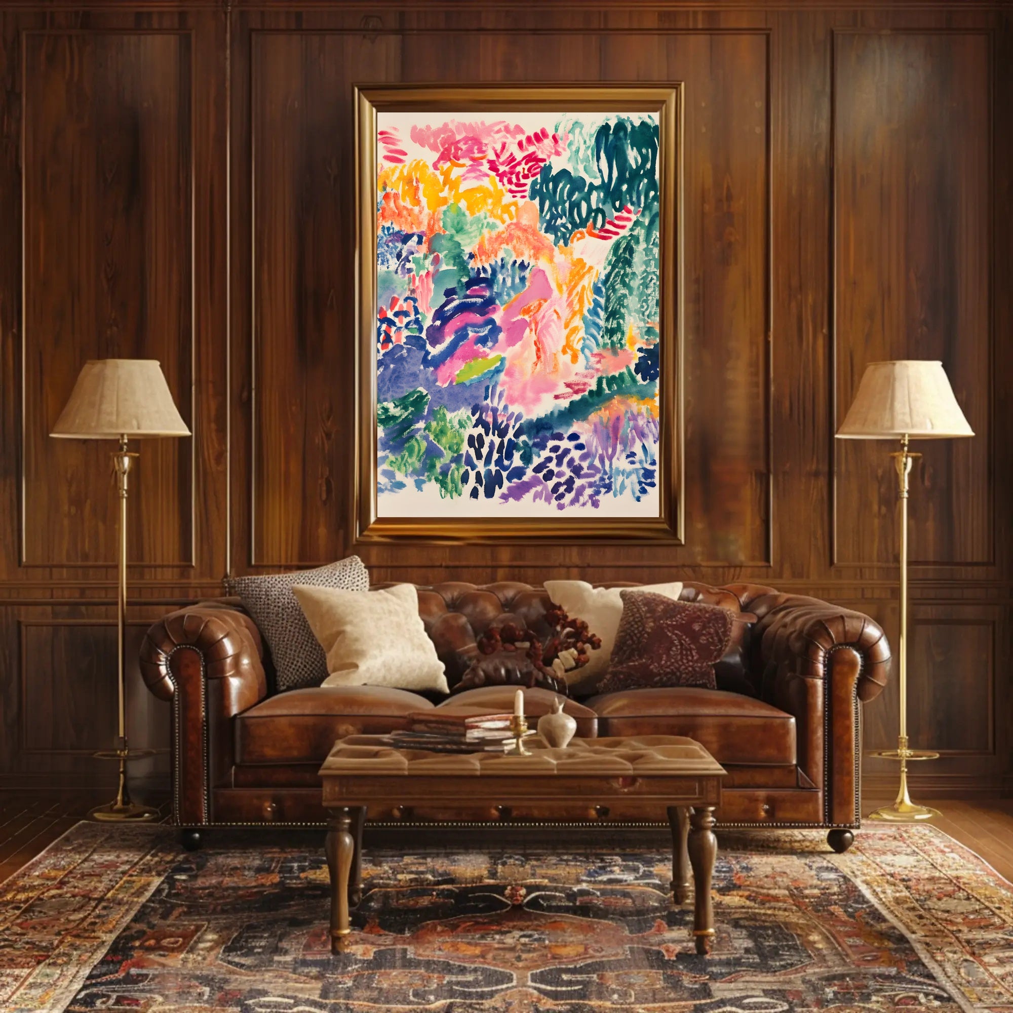 Abstract Vibrant Expressionism Art Print for Artistic, Pop Culture Poster PosterGoat