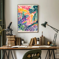 Abstract Vibrant Expressionism Art Print for Artistic, Pop Culture Poster PosterGoat