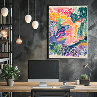 Abstract Vibrant Expressionism Art Print for Artistic, Pop Culture Poster PosterGoat