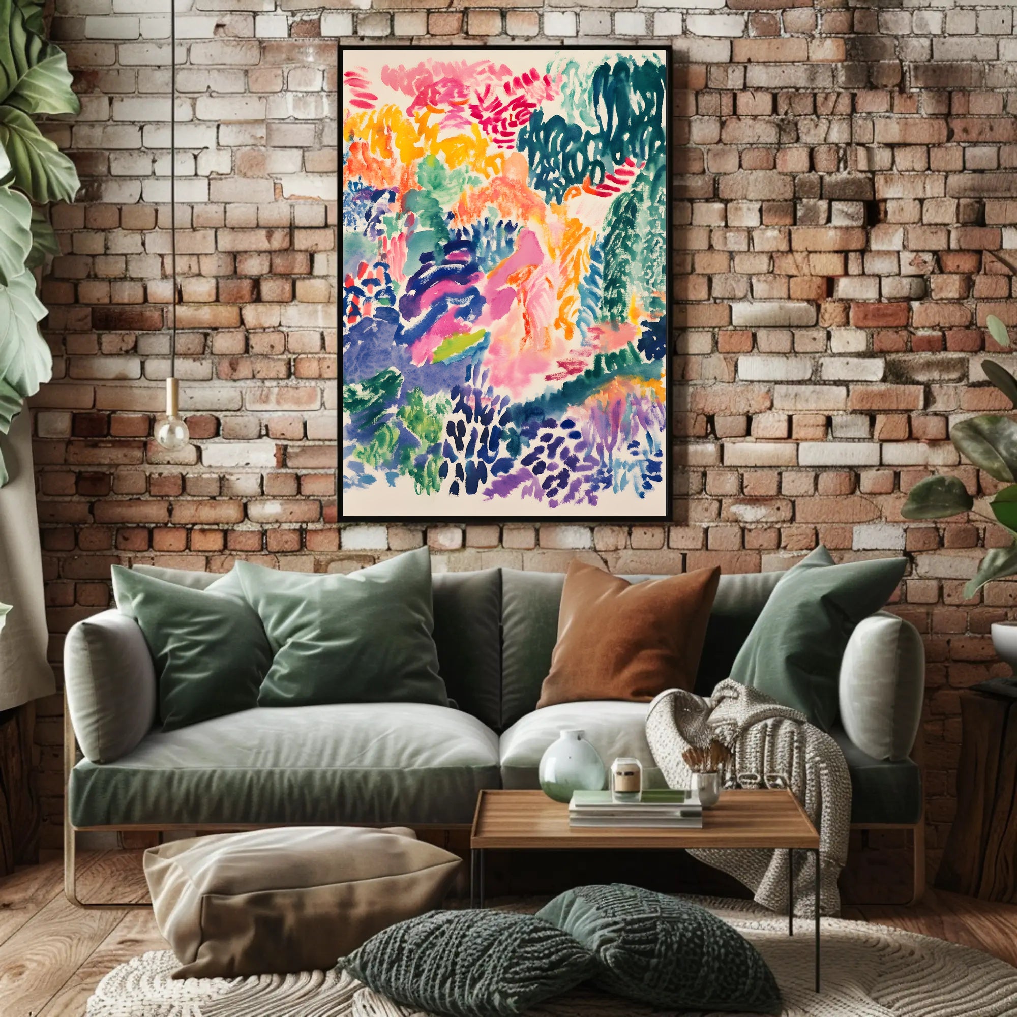 Abstract Vibrant Expressionism Art Print for Artistic, Pop Culture Poster PosterGoat