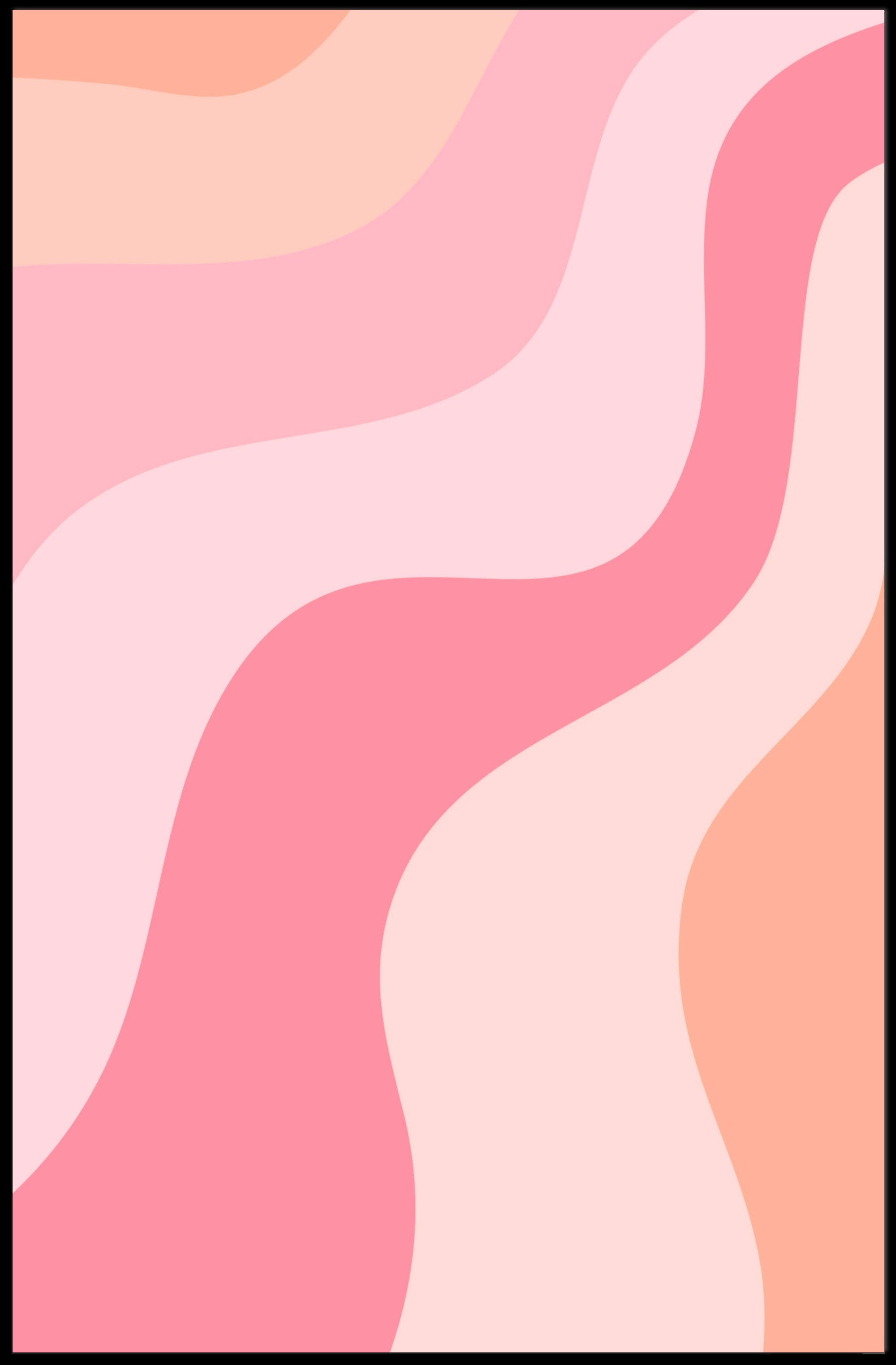 Abstract Waves of Peach and Coral Poster PosterGoat
