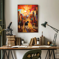 Abstract Western Sunscape Poster PosterGoat