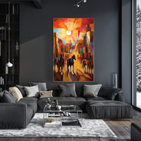 Abstract Western Sunscape Poster PosterGoat