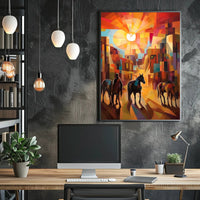 Abstract Western Sunscape Poster PosterGoat