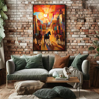 Abstract Western Sunscape Poster PosterGoat