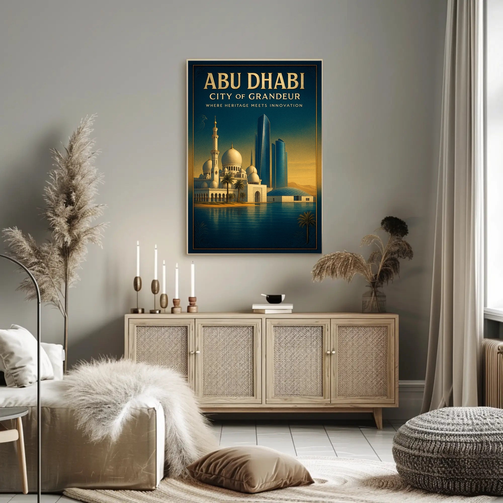 Abu Dhabi City of Grandeur Poster PosterGoat