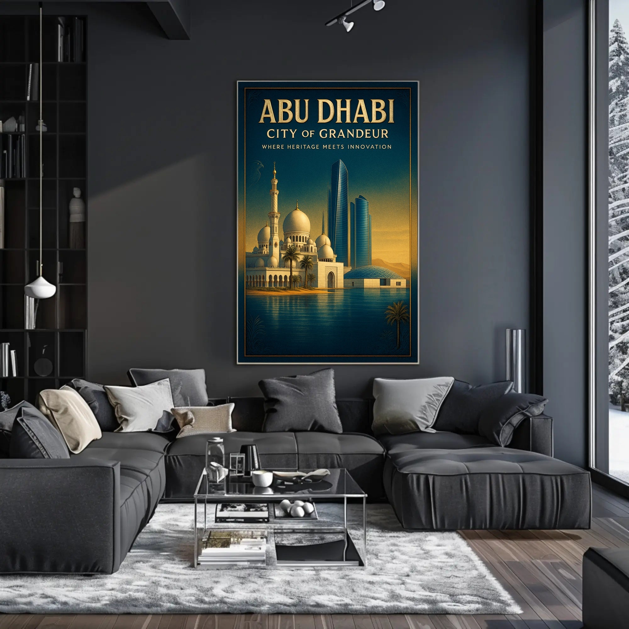 Abu Dhabi City of Grandeur Poster PosterGoat