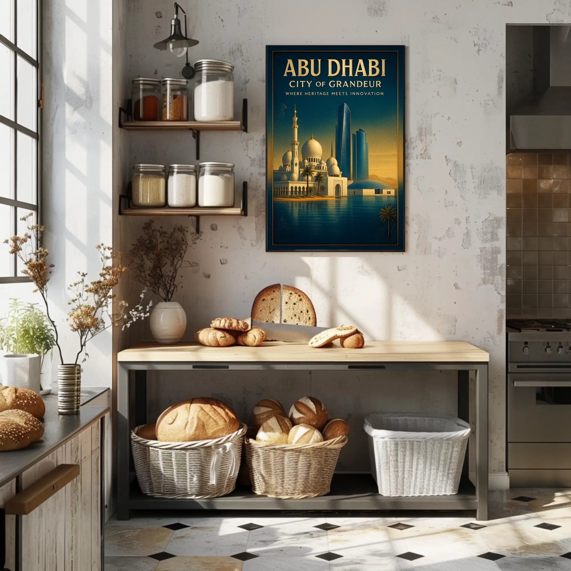 Abu Dhabi City of Grandeur Poster PosterGoat
