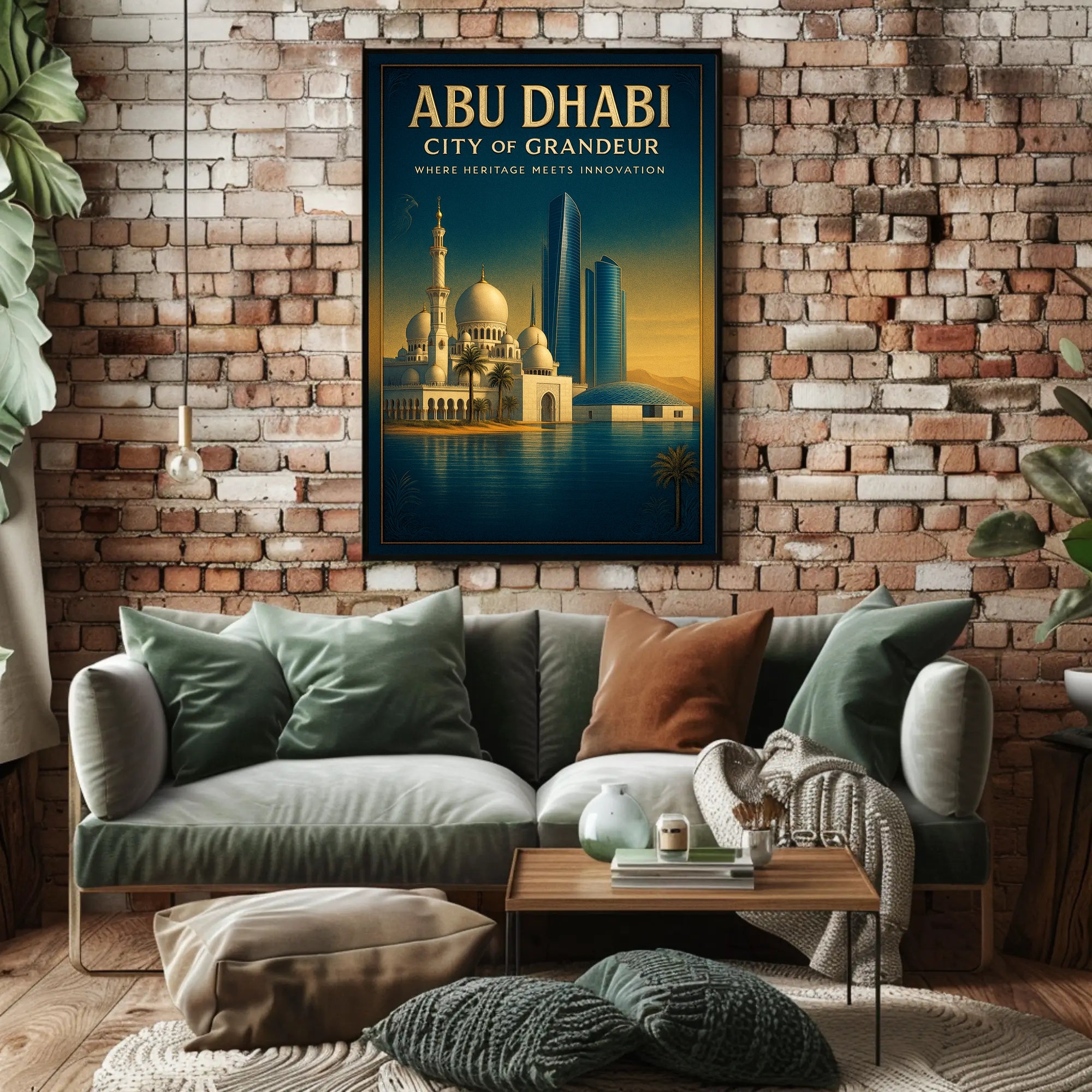 Abu Dhabi City of Grandeur Poster PosterGoat