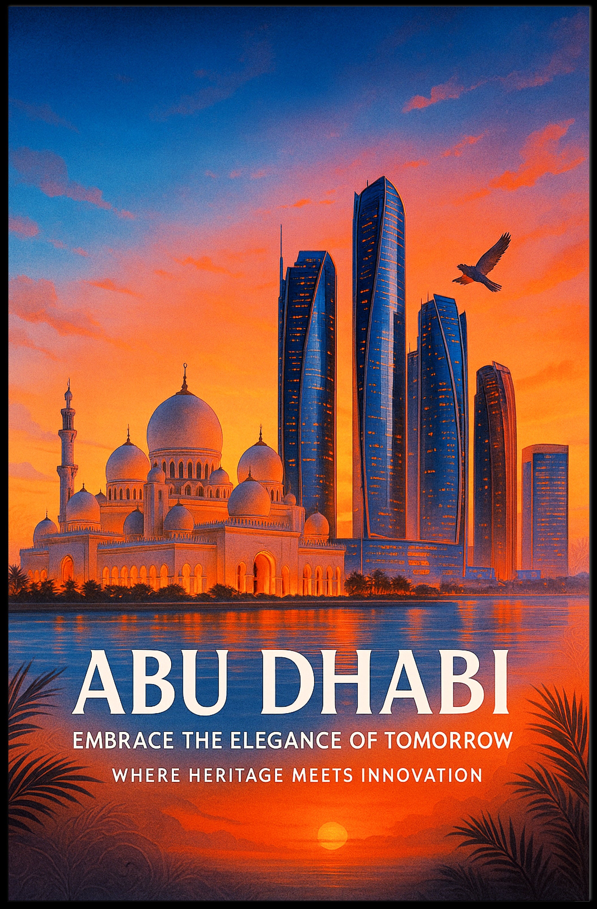 Abu Dhabi Embrace the Elegance of Tomorrow Poster PosterGoat