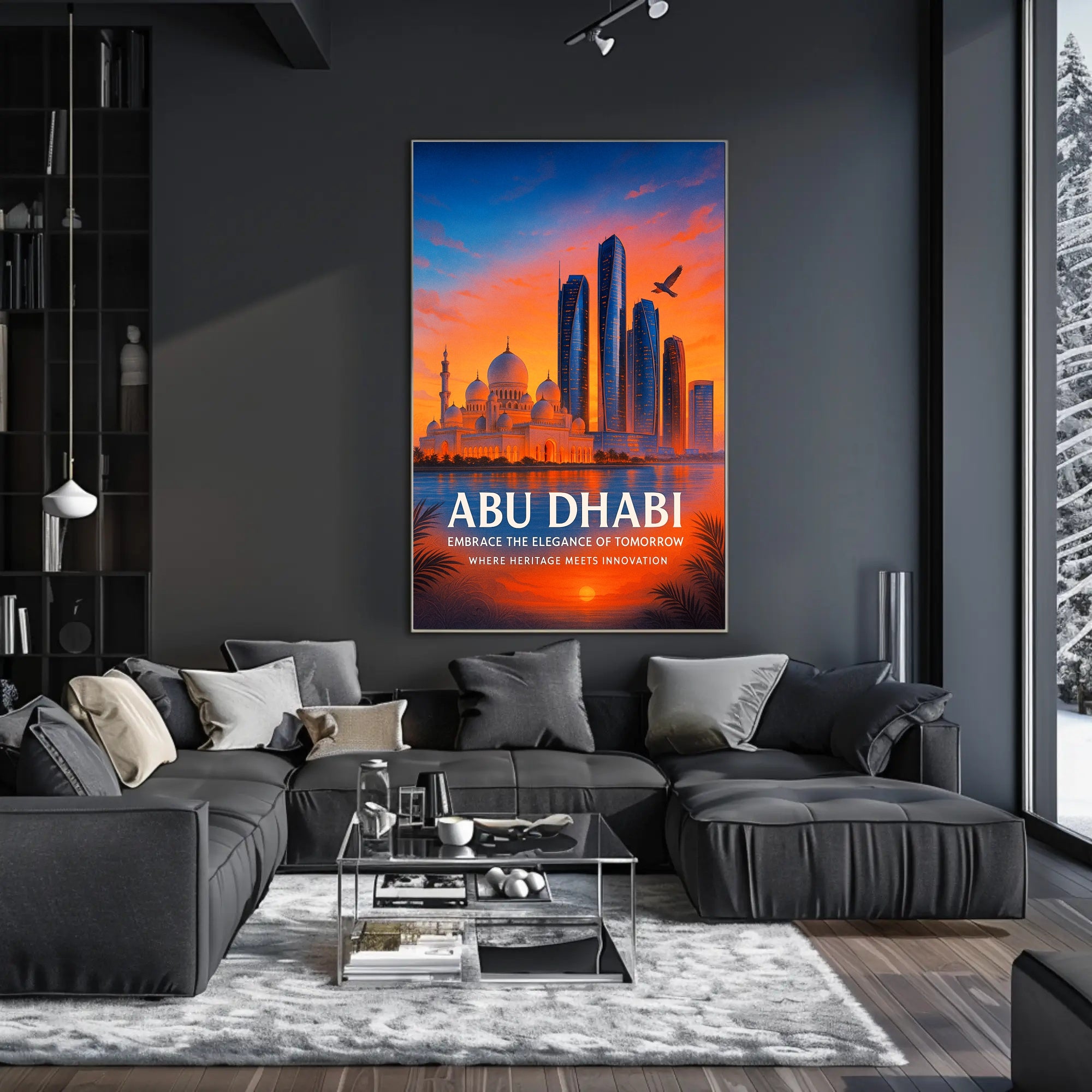 Abu Dhabi Embrace the Elegance of Tomorrow Poster PosterGoat