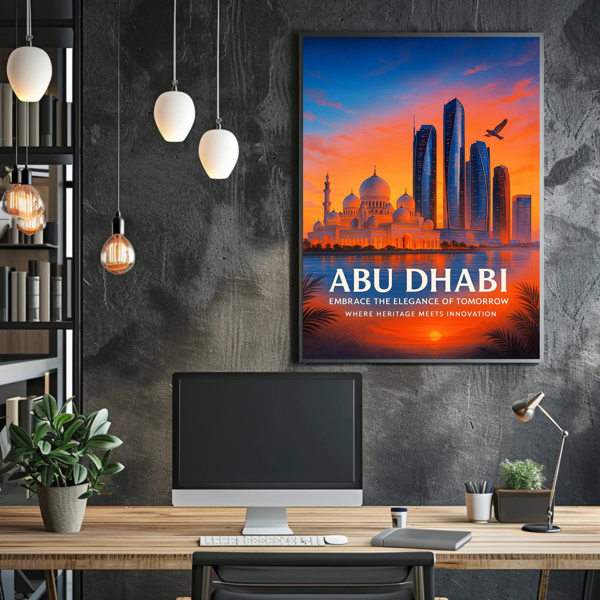 Abu Dhabi Embrace the Elegance of Tomorrow Poster PosterGoat