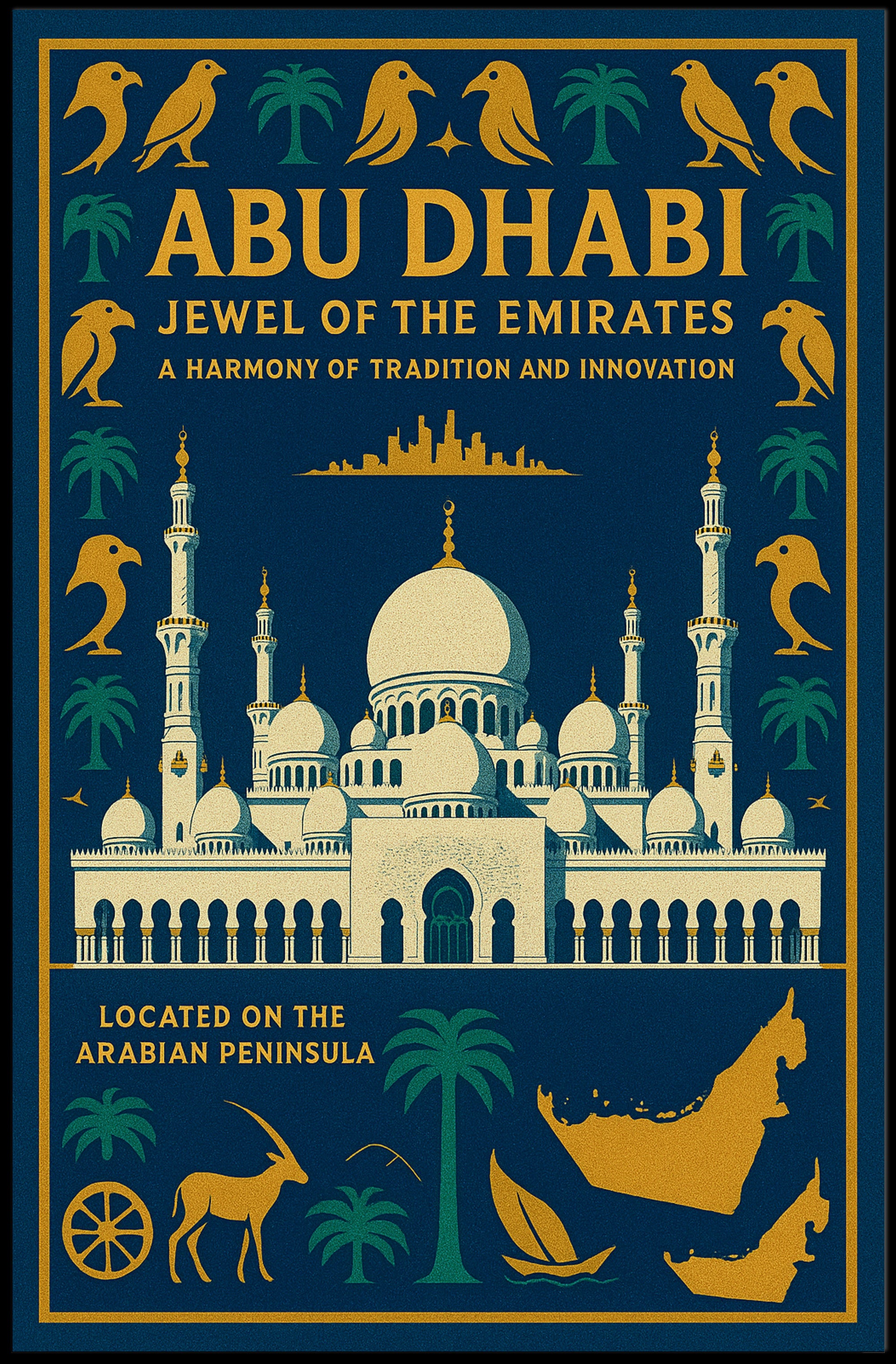 Abu Dhabi Jewel Of The Emirates Poster PosterGoat