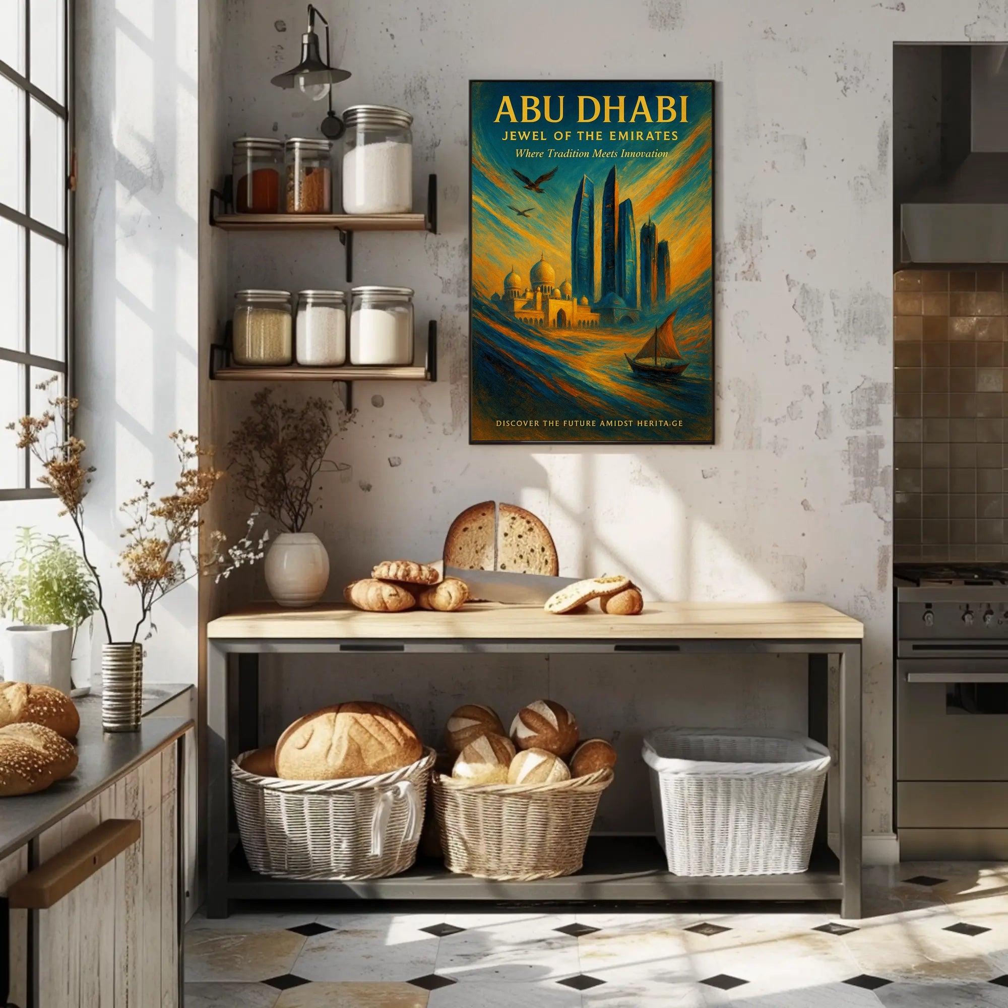 Abu Dhabi Jewel of the Emirates Poster PosterGoat