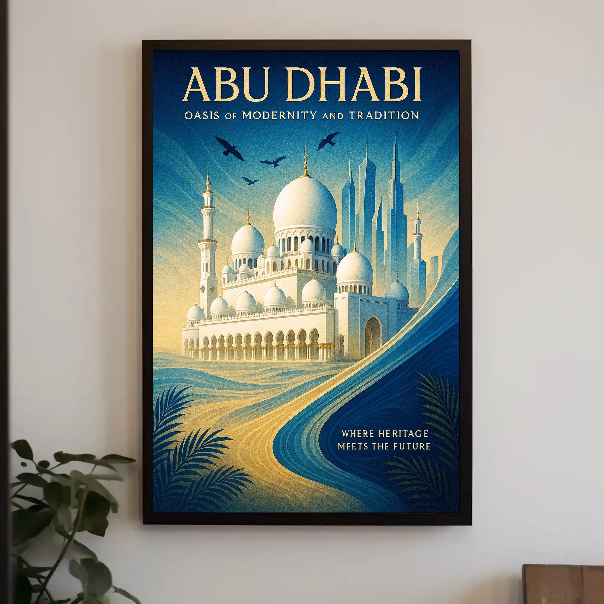Abu Dhabi Oasis of Modernity and Tradition Poster PosterGoat