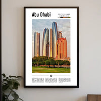 Abu Dhabi Skyline Art: Urban or Cityscape Poster PosterGoat