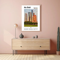 Abu Dhabi Skyline Art: Urban or Cityscape Poster PosterGoat