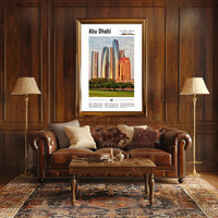 Abu Dhabi Skyline Art: Urban or Cityscape Poster PosterGoat