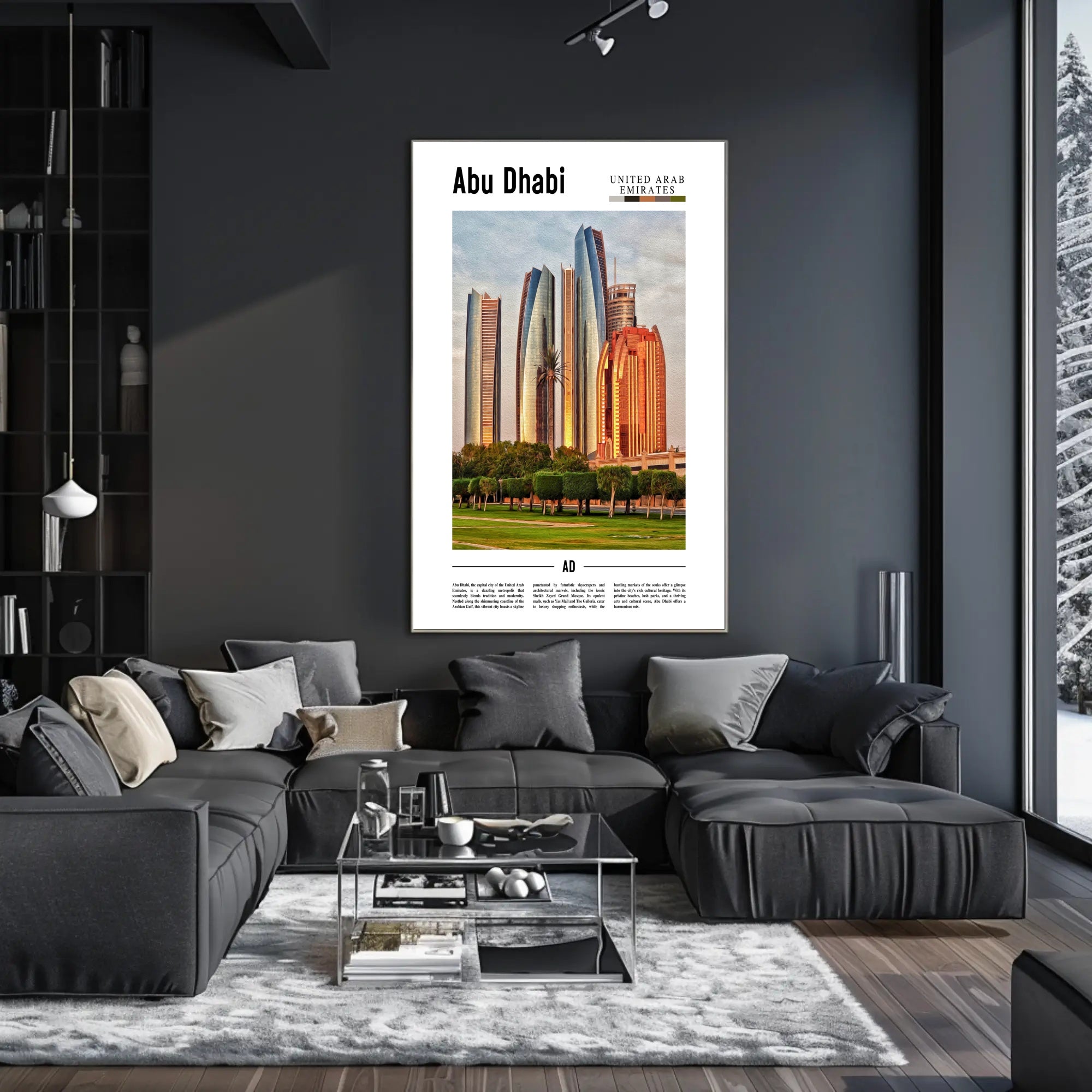 Abu Dhabi Skyline Art: Urban or Cityscape Poster PosterGoat