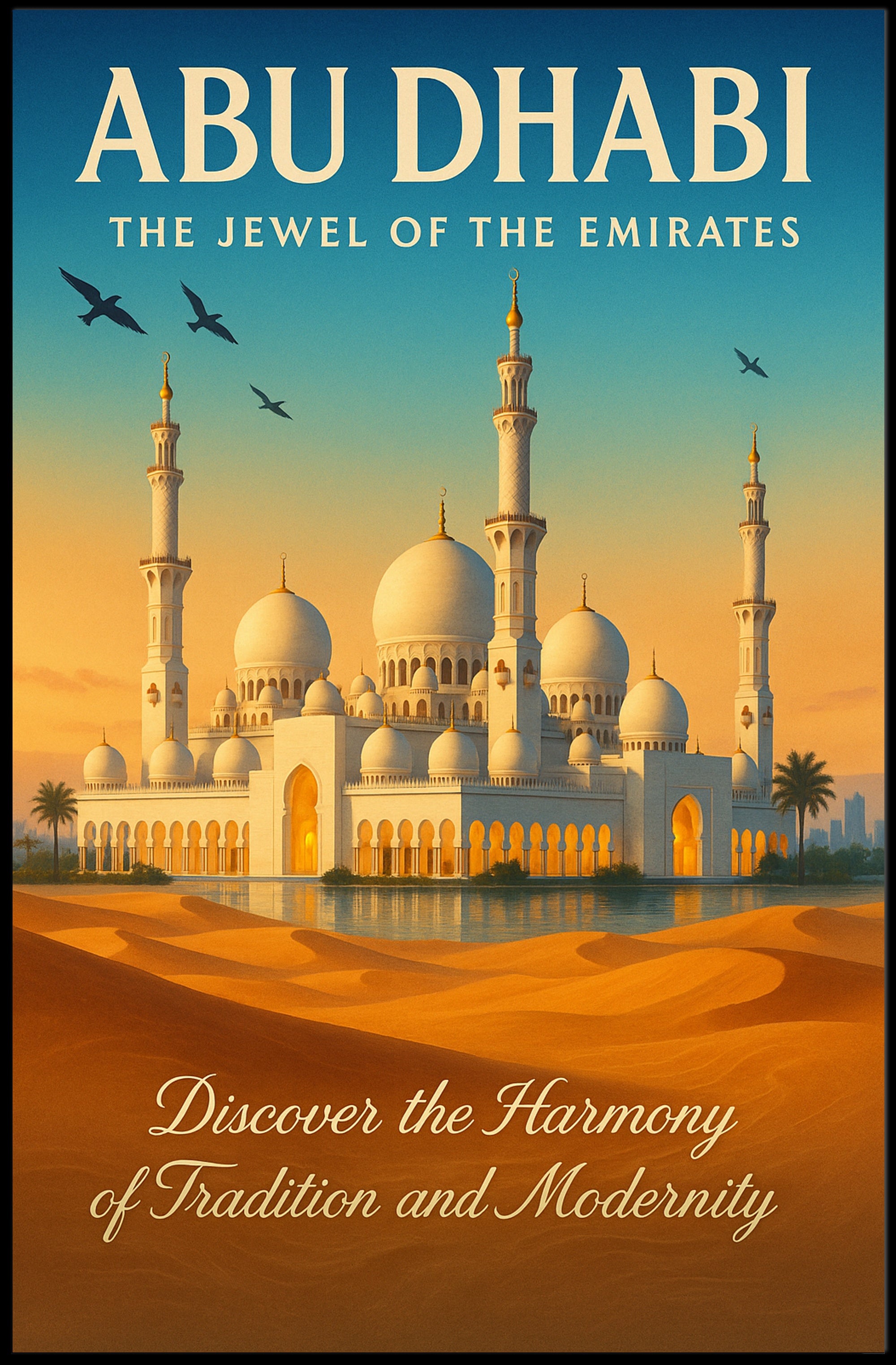 Abu Dhabi The Jewel Of The Emirates Poster PosterGoat
