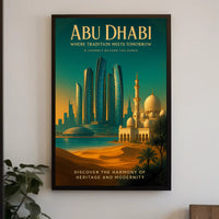Abu Dhabi Where Tradition Meets Tomorrow Poster PosterGoat