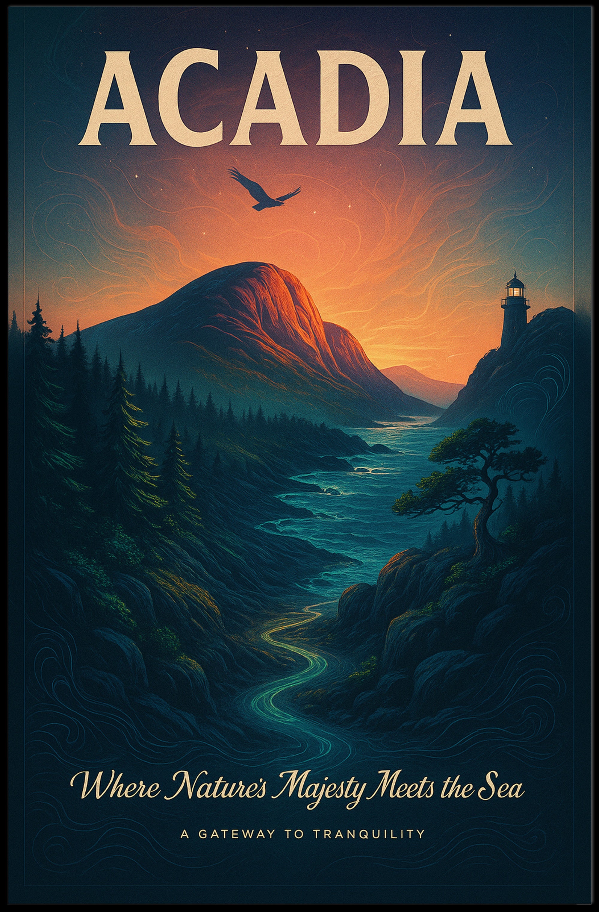 Acadia A Gateway to Tranquility Poster PosterGoat