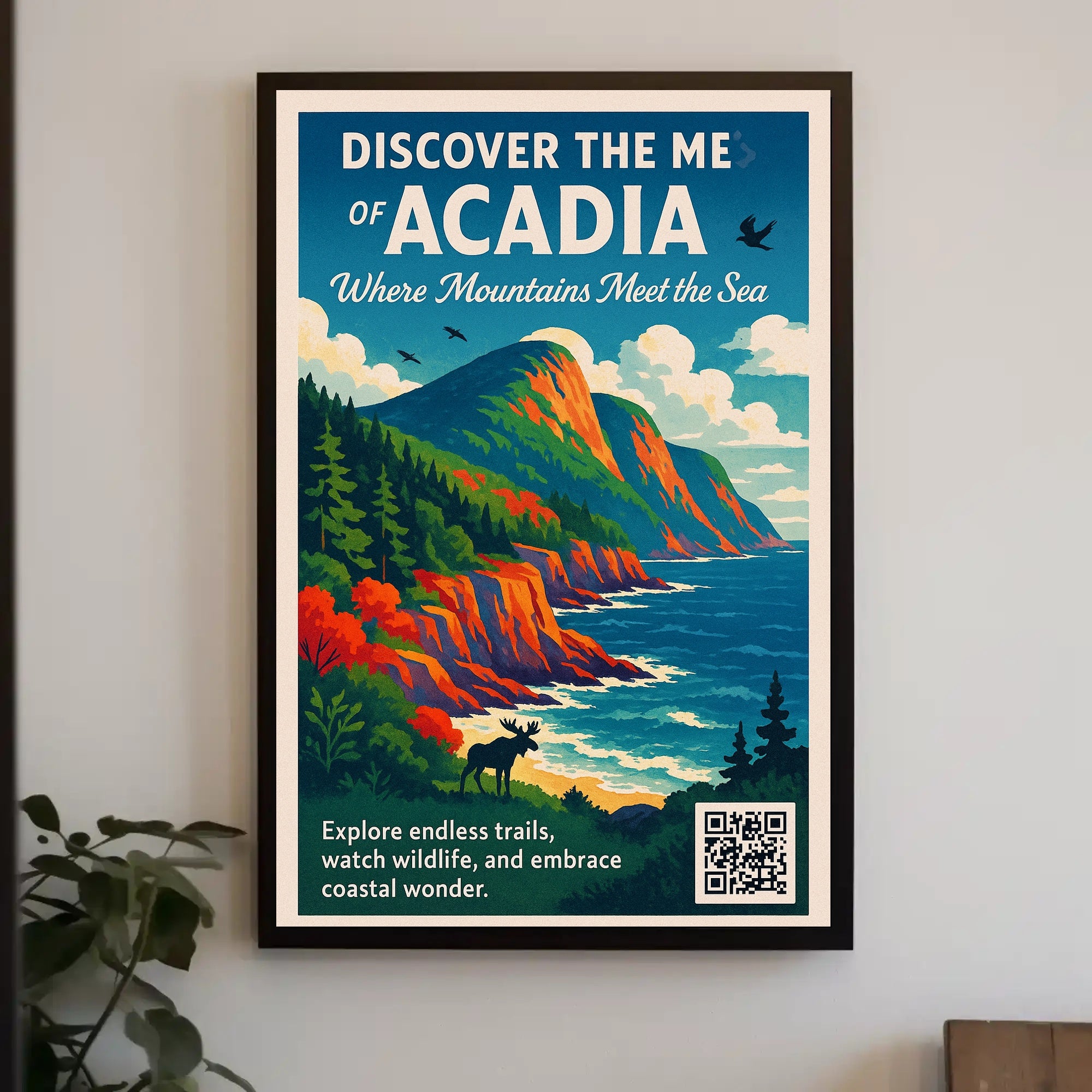 Acadia Coastal Adventure Vintage National Park Poster PosterGoat