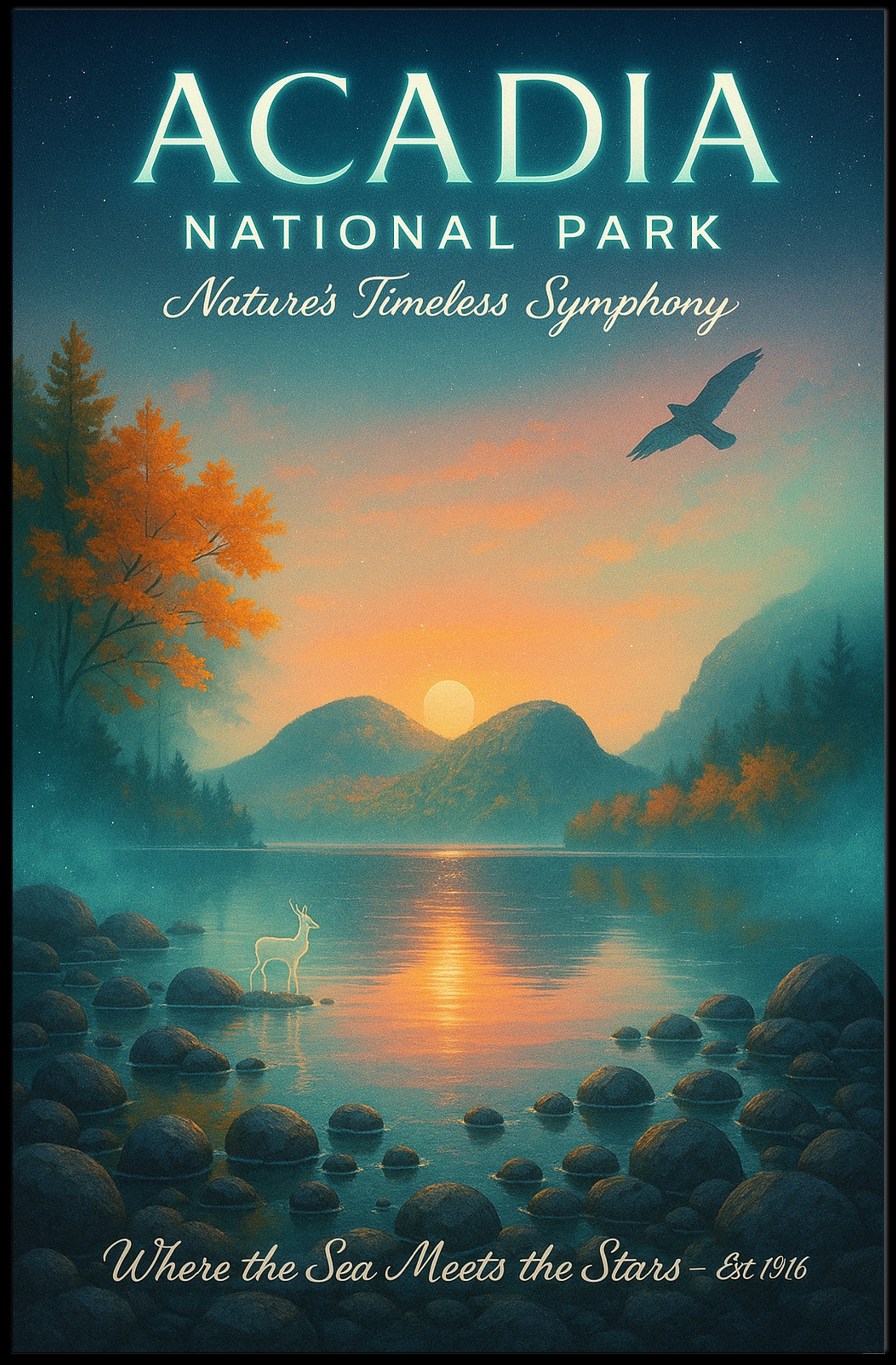 Acadia National Park Nature's Symphony Poster PosterGoat