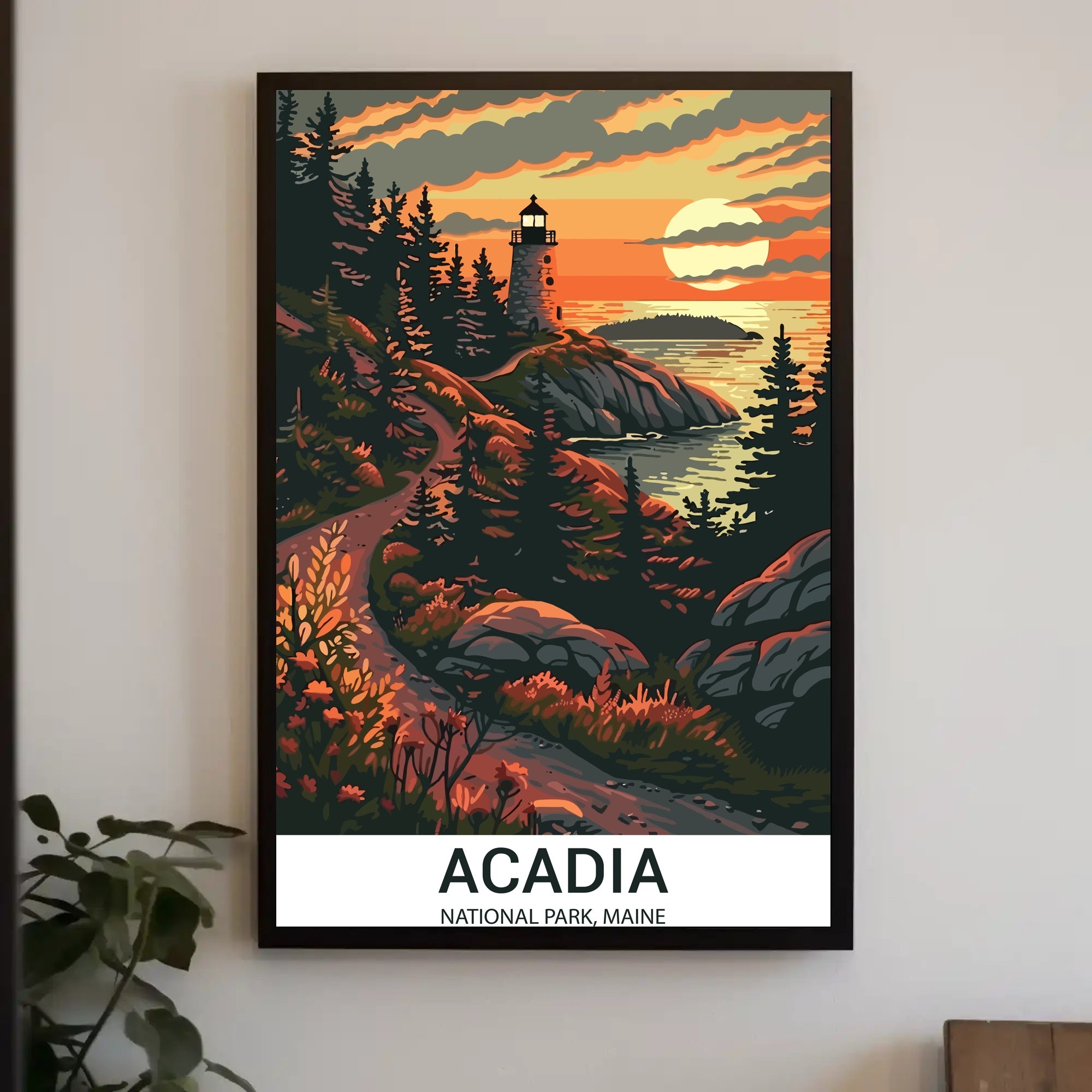 Acadia National Park Scenic Lighthouse National Park Poster PosterGoat
