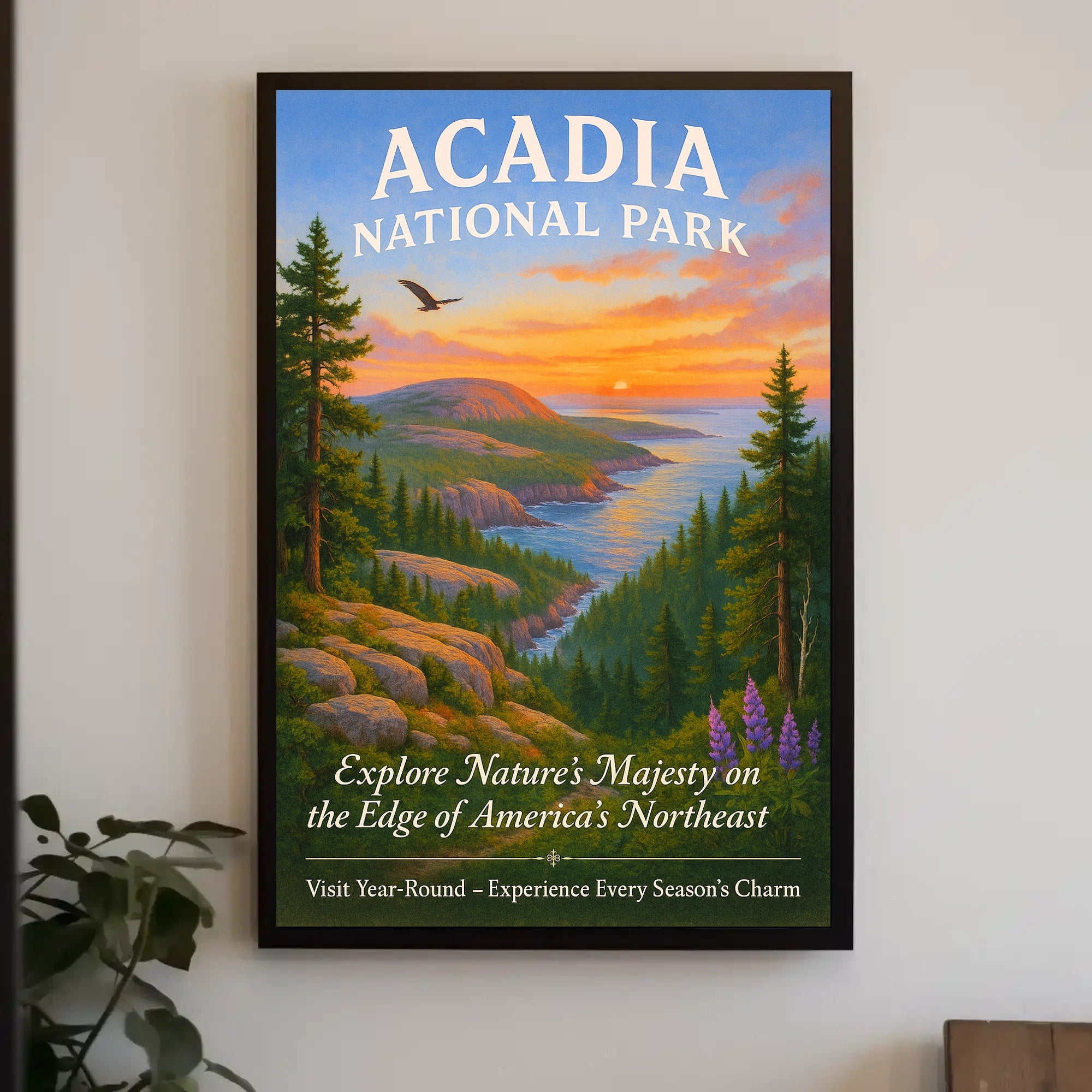 Acadia National Park Vintage Travel Poster PosterGoat