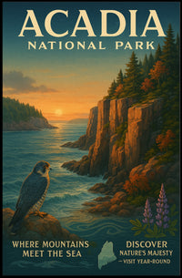 Acadia National Park Where Mountains Meet the Sea Poster PosterGoat